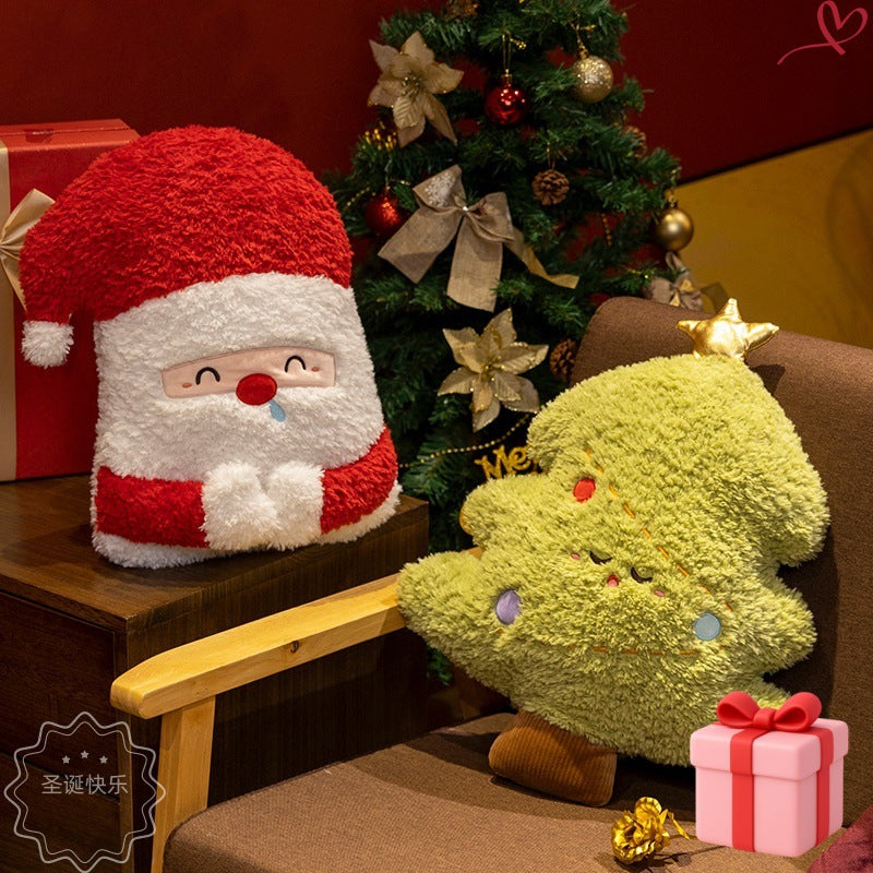 INS Christmas Snow Rabbit Plush Toy Santa Claus Pillow Reindeer Doll Decoration Sofa Pillow Holiday Gift