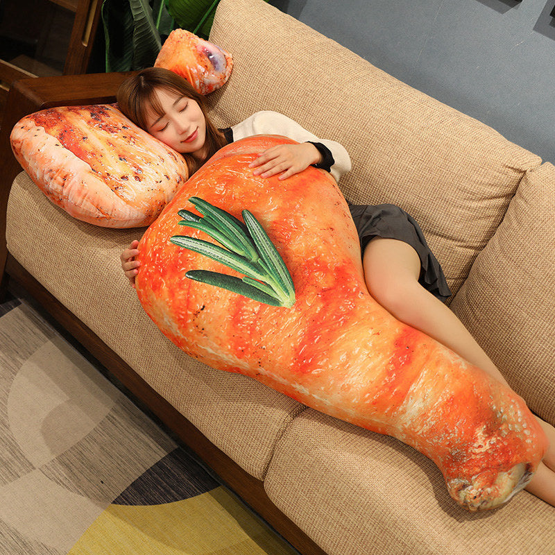 Simulated chicken leg plush toy pillow/cushion/food for girls to wear while sleeping/birthday gift wholesale