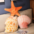 Simulated seashell pillow, conch, starfish, oyster plush toy, sofa cushion, marine life chair, abalone pillow