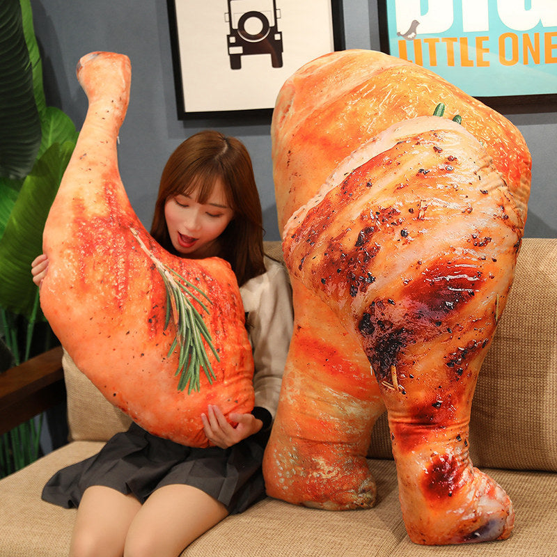 Simulated chicken leg plush toy pillow/cushion/food for girls to wear while sleeping/birthday gift wholesale