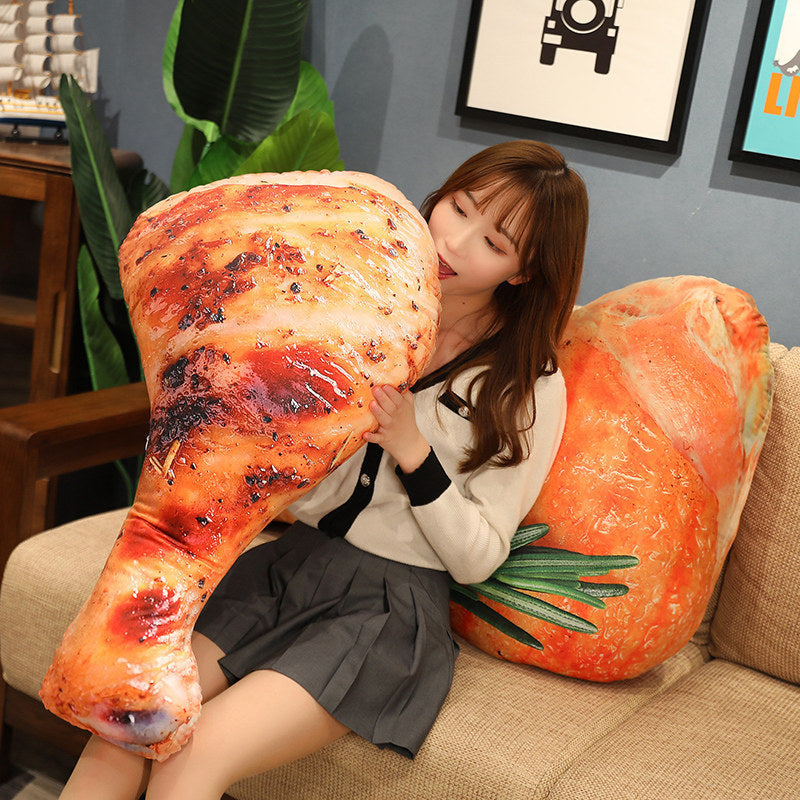 Simulated chicken leg plush toy pillow/cushion/food for girls to wear while sleeping/birthday gift wholesale