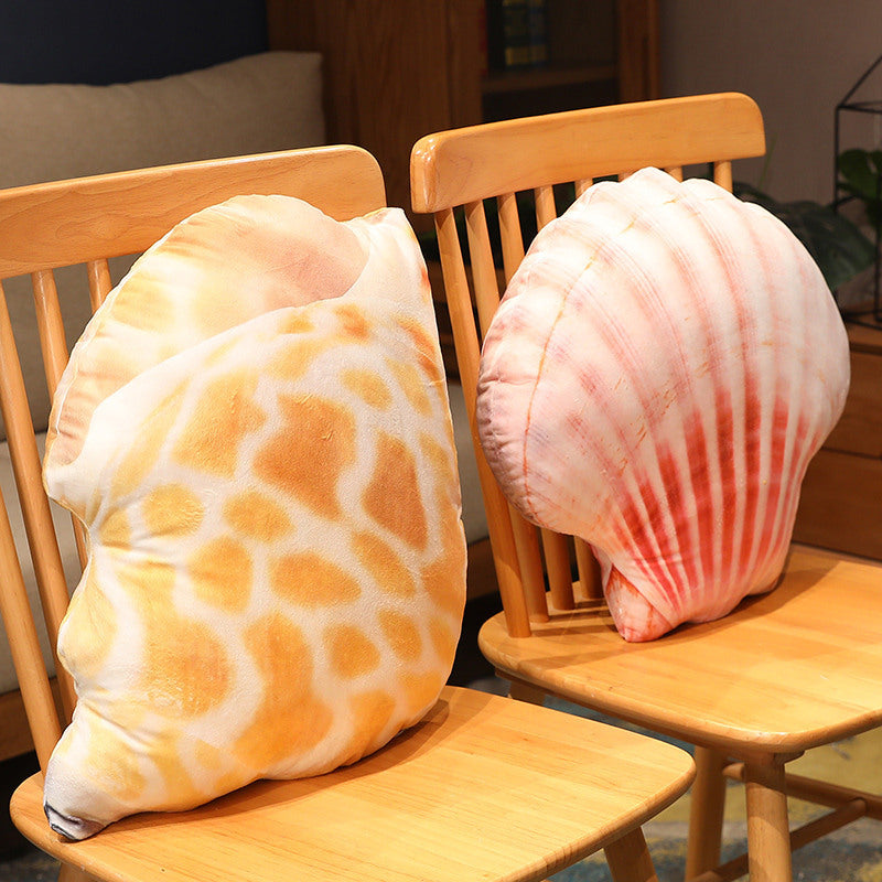 Simulated seashell pillow, conch, starfish, oyster plush toy, sofa cushion, marine life chair, abalone pillow