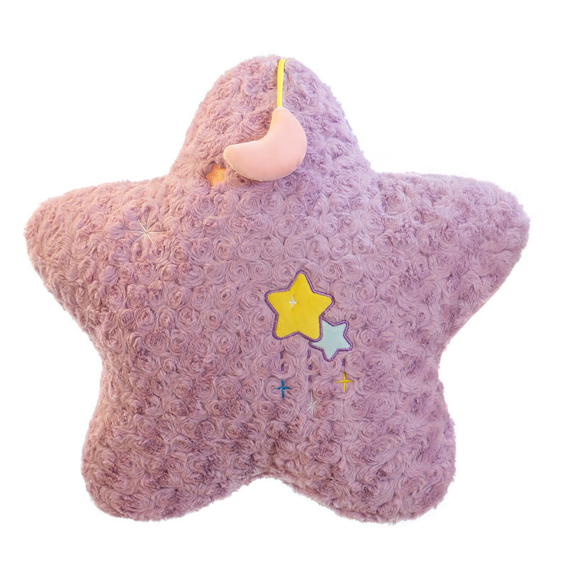 Cute plush star pillow, moon doll, plush toy, gift for girls, sleeping doll, girl's backrest pillow